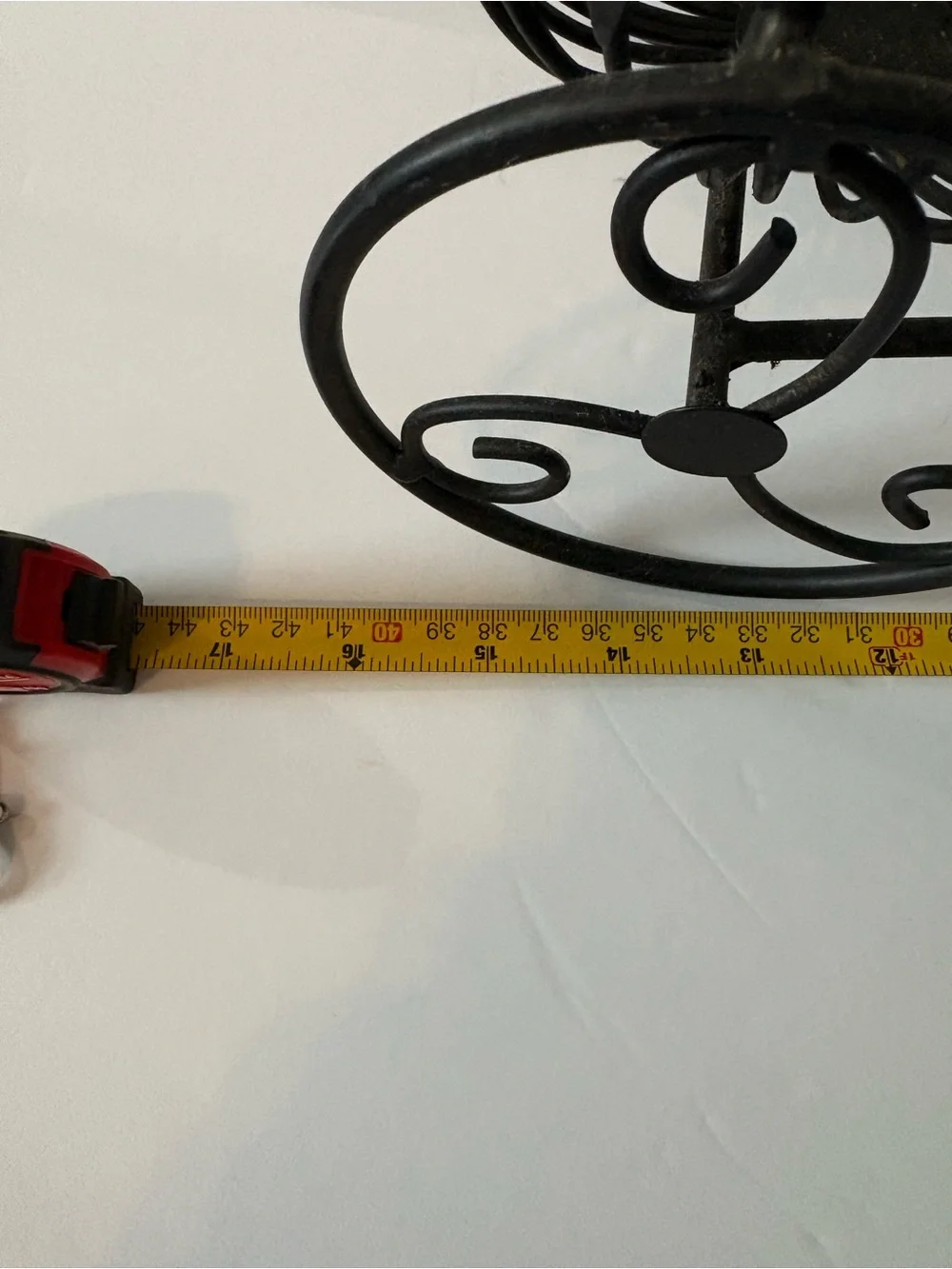 Black Wrought Iron Tricycle Decorative Plant Holder